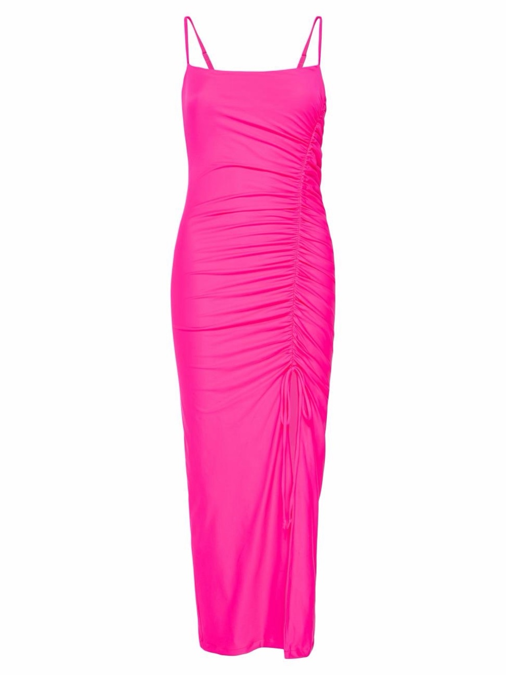 Good American Ruched Satin Maxi